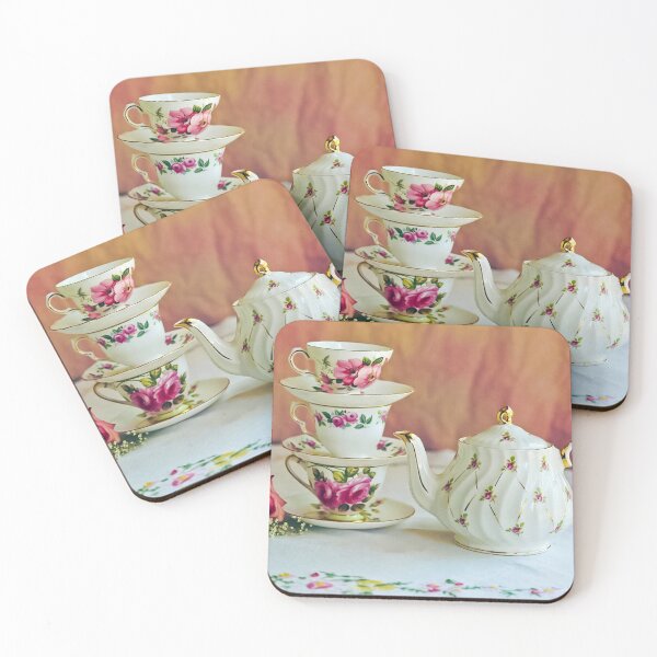 Item preview, Vintage Porclain Tea Cups and Tea Pot designed and sold by ginawaltersdorf.