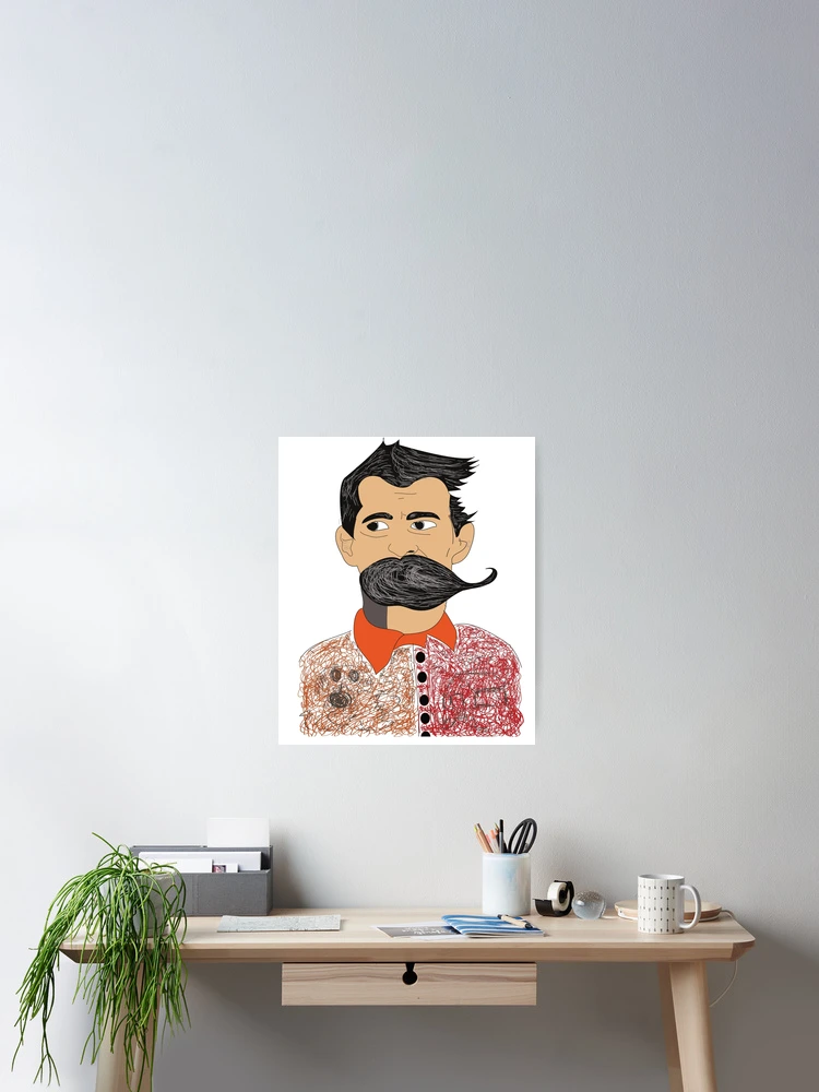 Thumbnail 2 of 3, Poster, Mustache Man designed and sold by Rococodesigns.