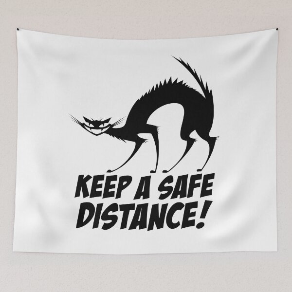 Item preview, Black cat - Keep a safe distance  designed and sold by Teecha.