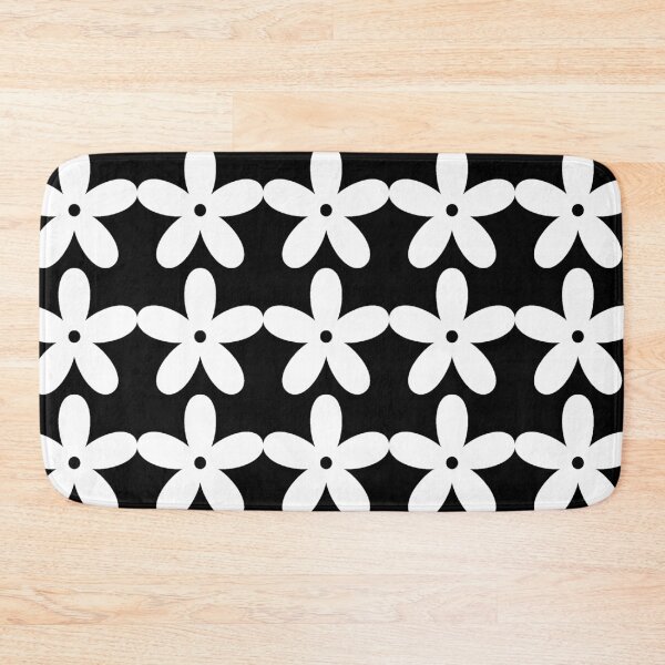 Item preview, 60s Retro Flower Pattern | Black & White designed and sold by NobodysHero.