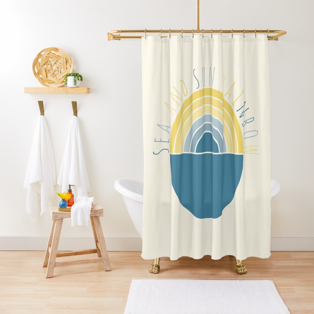Sea and Sun Rainbow Shower Curtain
