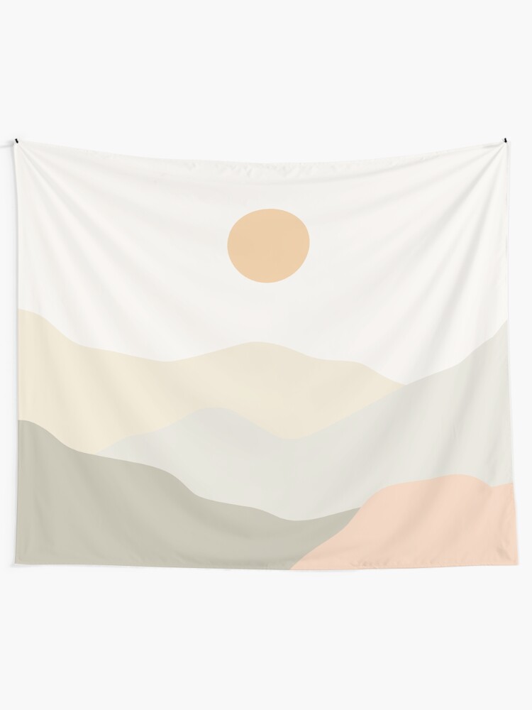 Alternate view of Minimalist Landscape Mountains Tapestry