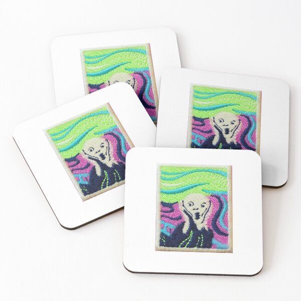 Aperçu de l'œuvre Edvard Munch Cri Vert Sticker créée et vendue par designolo.