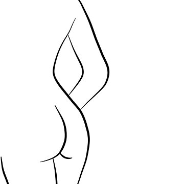 Woman Body Silhouette Line Drawing - Hello Helena Poster for Sale
