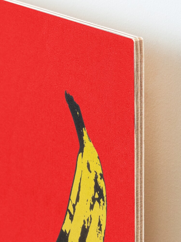 Alternate view of Big Yellow Banana - Red Mounted Print