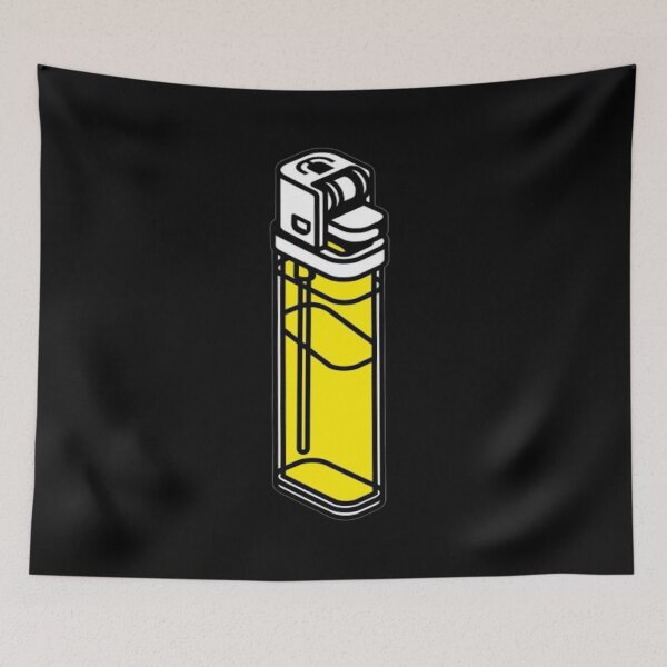 Item preview, Yellow bic lighter - Digital drawing - Colour designed and sold by Gatsbird Design.