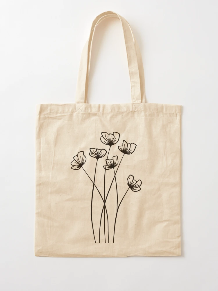 Minimal Art Tote Bag, One Line Drawing, Abstract Flowers Design, Gift For  Her, Shopping Cotton Friendly Bag - Yahoo Shopping