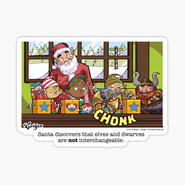 Elf vs dwarf Sticker