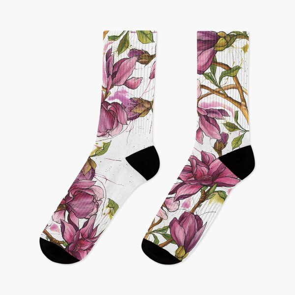 Item preview, Watercolour Magnolias Circle designed and sold by TattooZanda.
