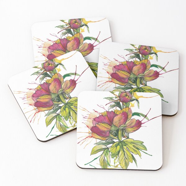 Item preview, Watercolour Peonies Art designed and sold by TattooZanda.