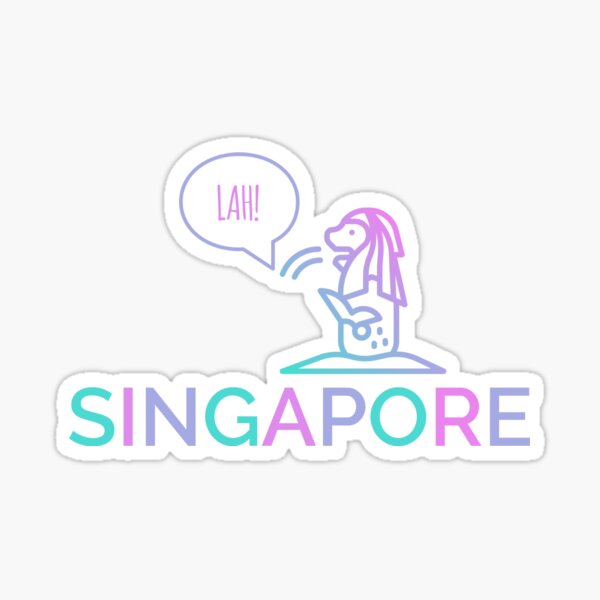 Singapore Singlish Lah! Sticker