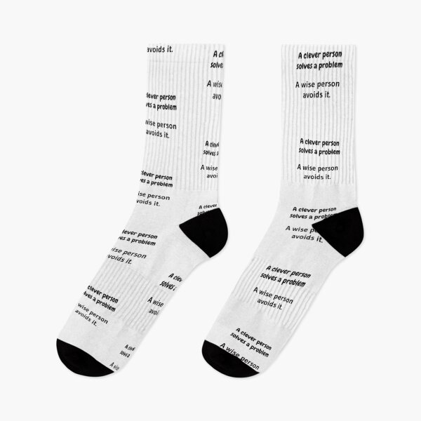 Item preview, A clever person solves a problem, A wise person avoids it. designed and sold by tribbledesign.