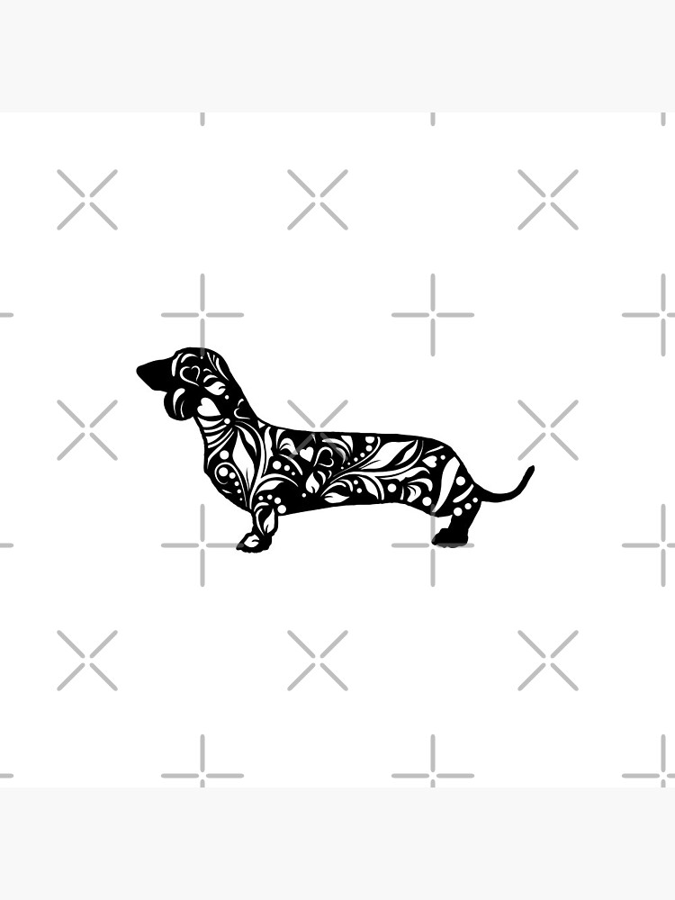 Dachshund Floral Mandala by tribbledesign