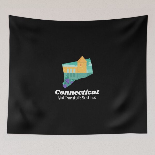 Item preview, Connecticut Proud State Motto Qui Transtulit Sustinet print designed and sold by jakehughes2015.