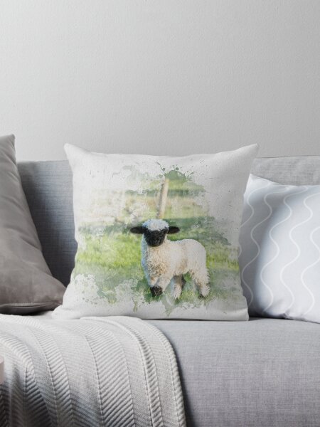 Item preview, Valais Blacknose Sheep Watercolour Photograph designed and sold by JStanley19.