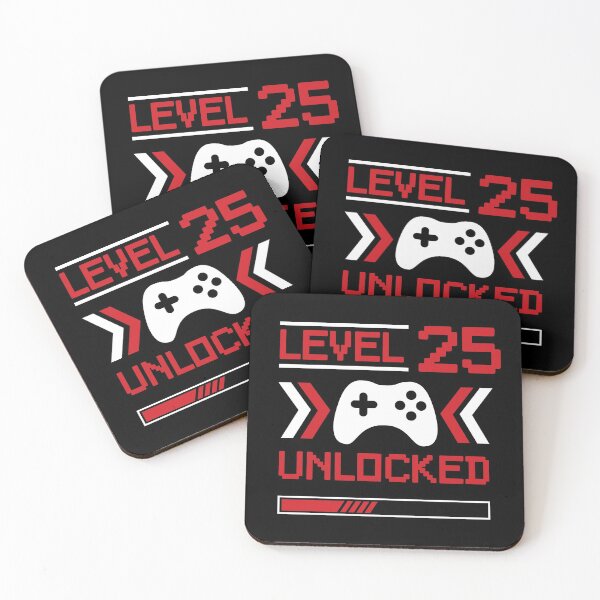 Item preview, Level 25 unlocked - 25th birthday Gamer shirt designed and sold by Gerald Waters.
