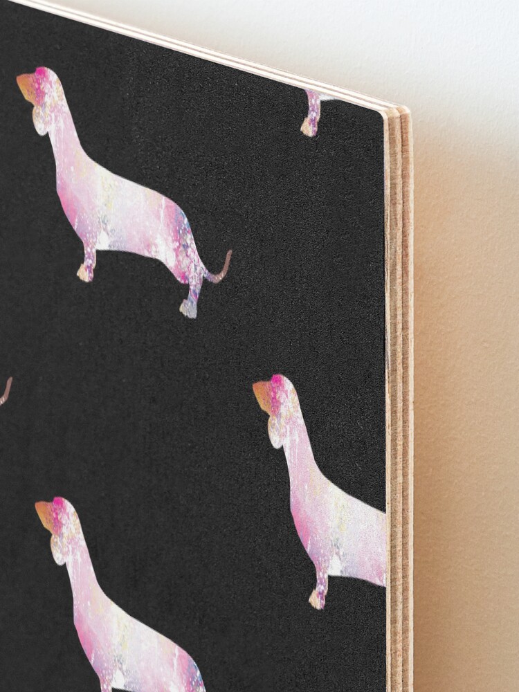 Alternate view of Paint Splash Dachshund Mounted Print