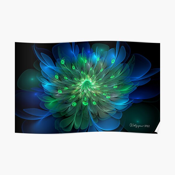 Peacock Bloom Poster