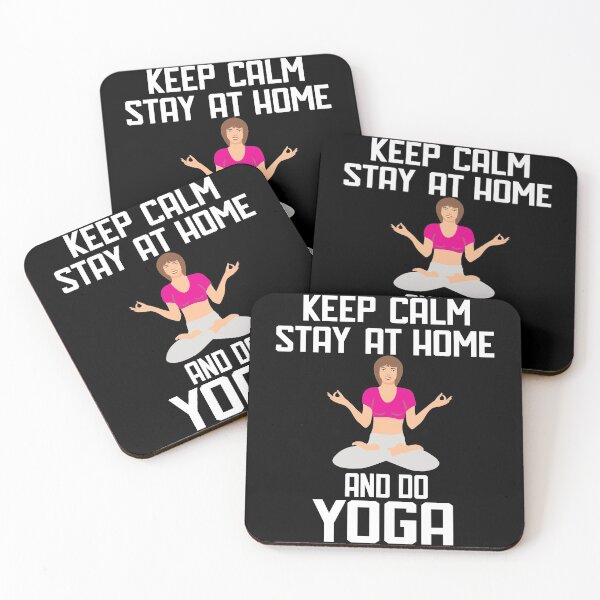 Item preview, Keep Calm Stay At Home And Do Yoga designed and sold by Merch By ika.