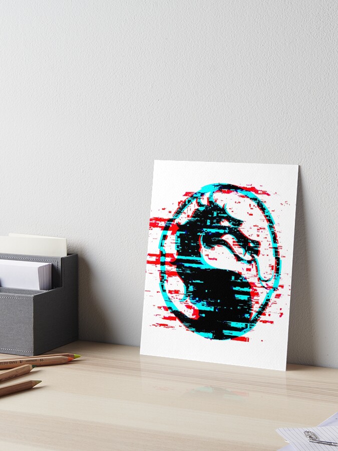 Dragon glitch Art Board Print