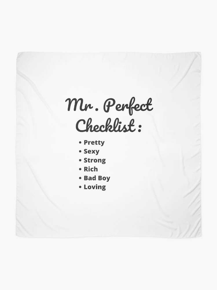 Thumbnail 2 of 3, Scarf, Mr. Perfect Checklist designed and sold by RbOriginal.