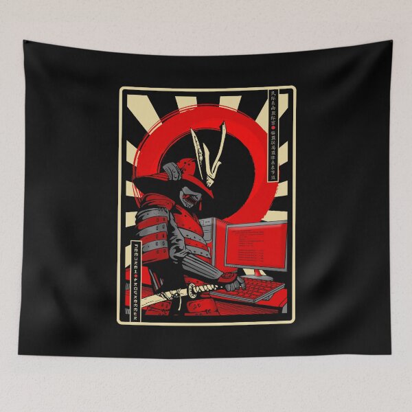 Item preview, Samurai Programmer Developer Japanese Culture Music Warrior designed and sold by phskulmshirt.