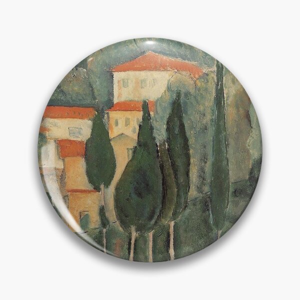 Item preview, Landscape painting by  Amedeo Modigliani (Italian, Livorno 1884–1920 Paris) designed and sold by Vintage Designs +.