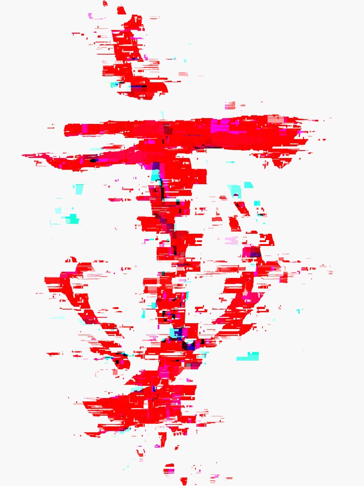 Red Mark of the Slayer - Glitch Sticker