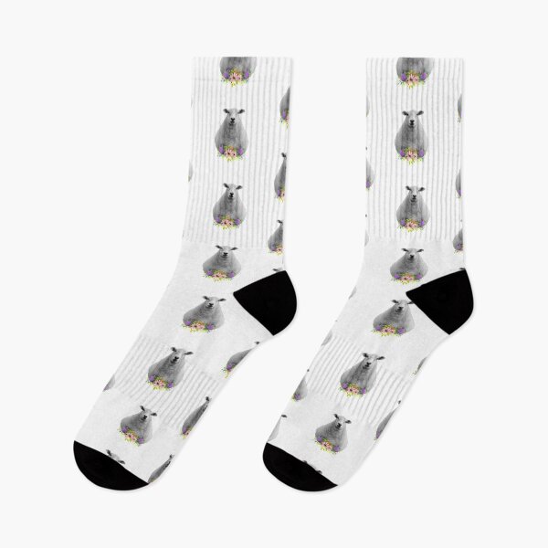 Item preview, Floral Sheep in Field designed and sold by tribbledesign.