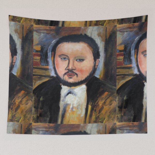 Item preview, Vintage male Portrait painting by  Amedeo Modigliani (Italian, Livorno 1884–1920 Paris) designed and sold by Vintage Designs +.