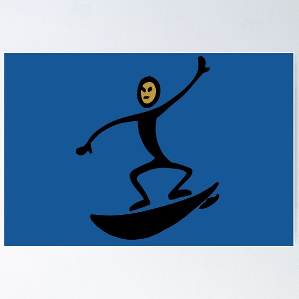 Item preview, Stickman - Surfing designed and sold by XCEEDTRANSITION.
