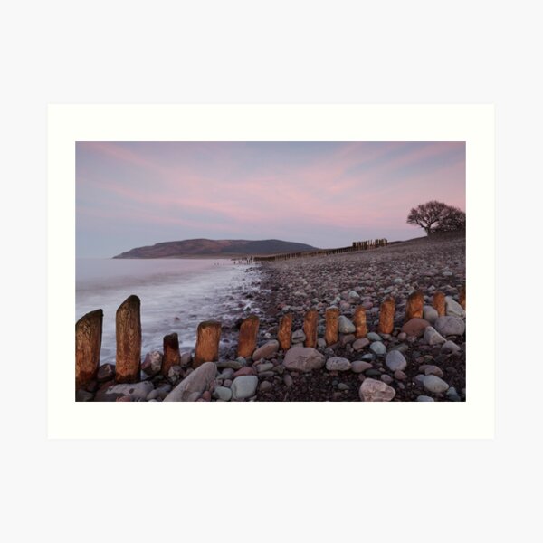 Dusk over Bossington Hill Art Print