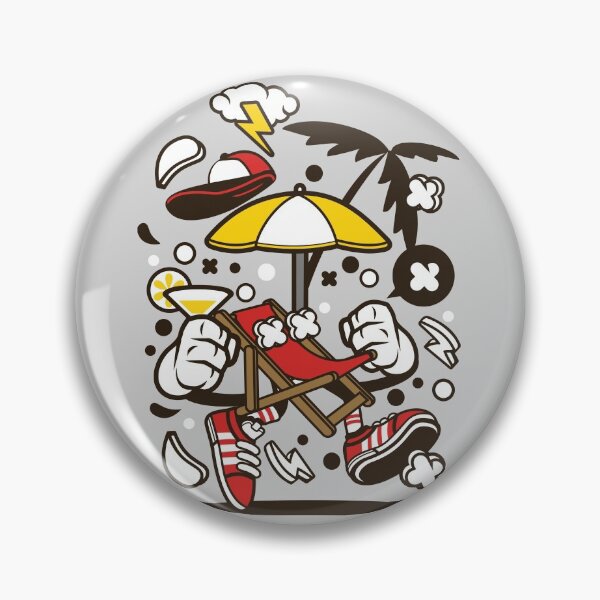 Item preview, Beach Chair Cartoon Character - Fun T-shirt for people who like things a little crazy! designed and sold by Nickelparis.