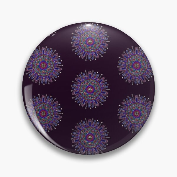 Item preview, Pointillist Mandala Pattern with Black Background designed and sold by Curraleigh Crafts.