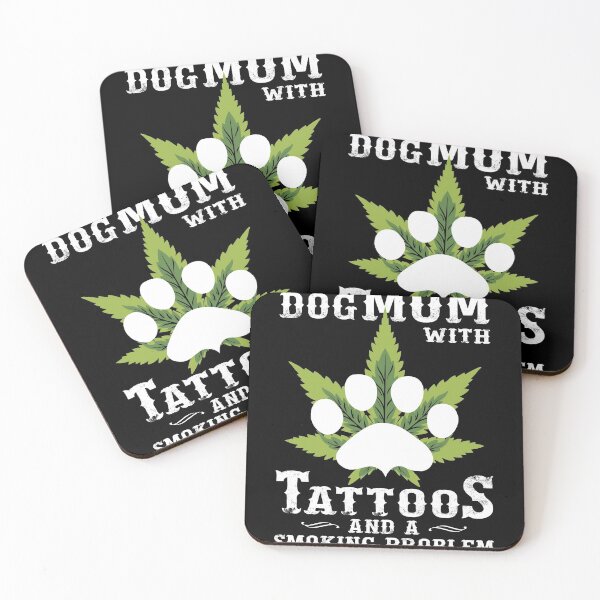Item preview, Just A Dog Mom With Tattoos And A Smoking Problem Shirt designed and sold by robert-white.