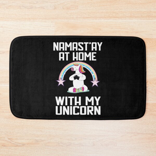 Item preview, Namast'ay At Home At Home With My Unicorn designed and sold by Merch By ika.