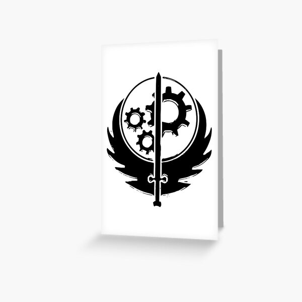 Brotherhood Of Steel Logo Fallout 4 Greeting Card By Campingxsnake Redbubble