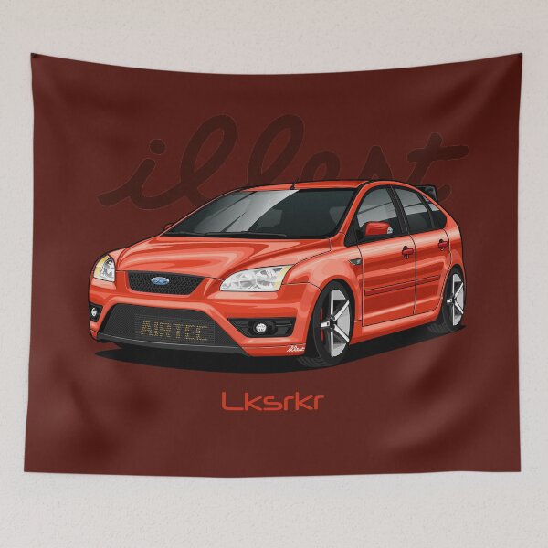 Item preview, Red Ford Focus ST artwork designed and sold by Lksrkr.