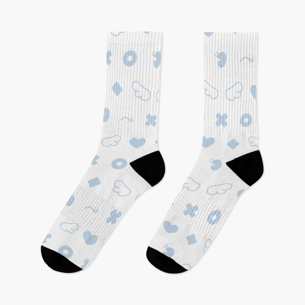 Artikelvorschau, Kawaii Icons (Muster) - Blau entworfen und verkauft von ArtByRho.