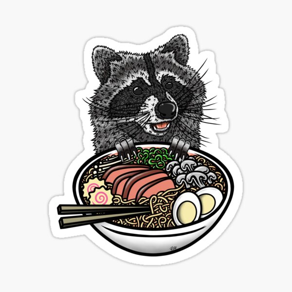 Item preview, Ramen Raccoon designed and sold by iamriboflavin.