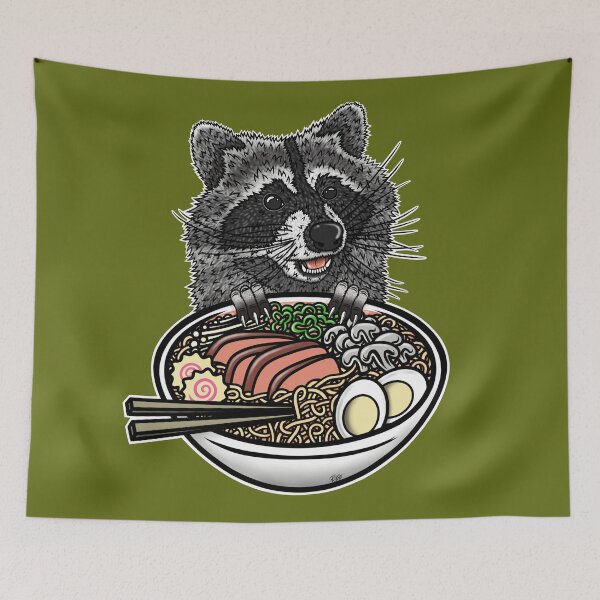 Item preview, Ramen Raccoon designed and sold by iamriboflavin.