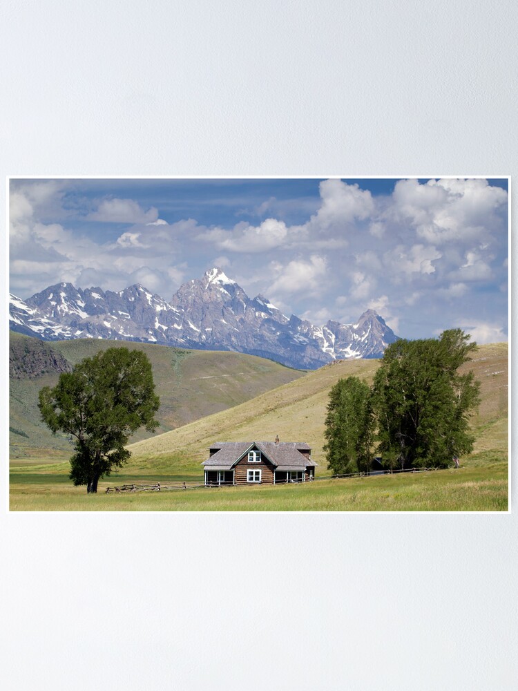 Alternate view of Miller Ranch House on the Elk Refuge, Jackson Hole Poster