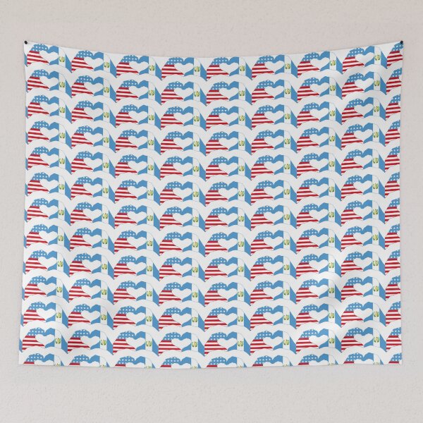 Item preview, We Heart USA & Guatemala Patriot Flag Series designed and sold by Carbon-Fibre Media.