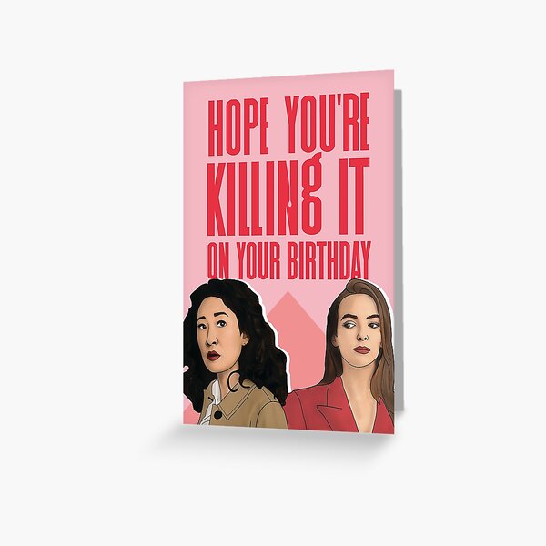 Item preview, Killing Eve Birthday Card designed and sold by Bonne Nouvelle.