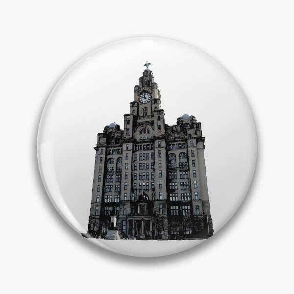 Item preview, Liverpool Liver Building Colour Vector designed and sold by tribbledesign.