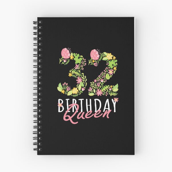 Item preview, 32nd Birthday Queen 32 Years Old Woman Floral B-day Theme product designed and sold by Grabitees.