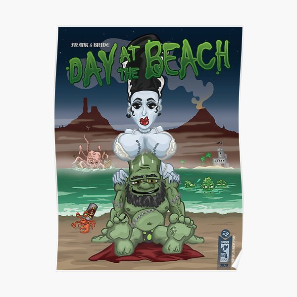 Day at the Beach - Frank & Bride Poster