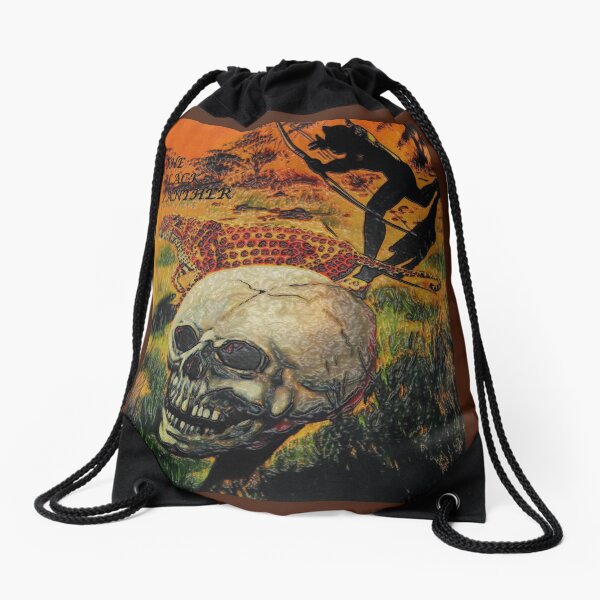The Black Panther - The Water-monster Rumbles (Unique Art) Drawstring Bag