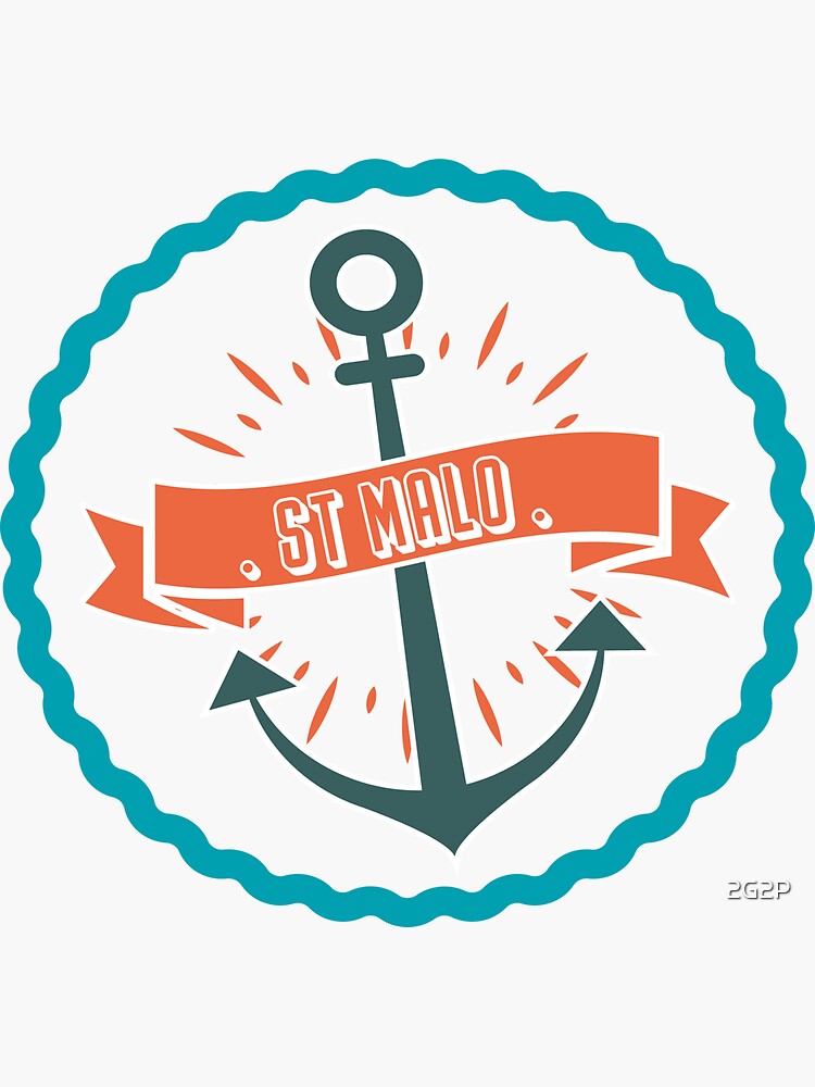 Aperçu 3 sur 3. Sticker avec l'œuvre SAINT-MALO créée et vendue par 2G2P.