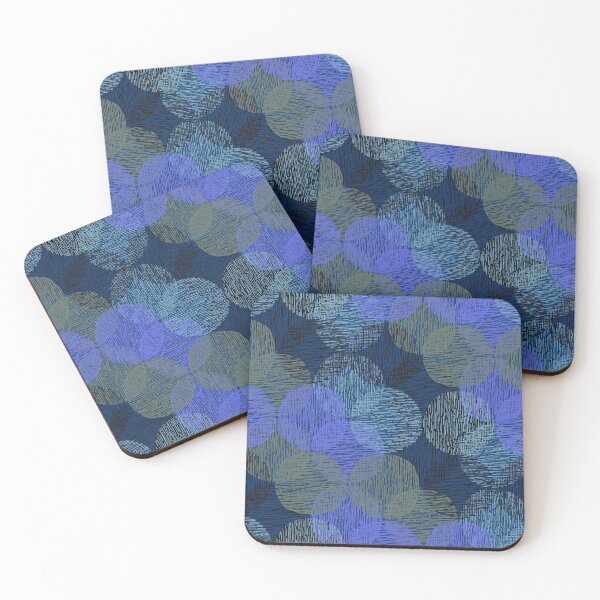 Item preview, Blue indigo circles designed and sold by Gaia Marfurt.